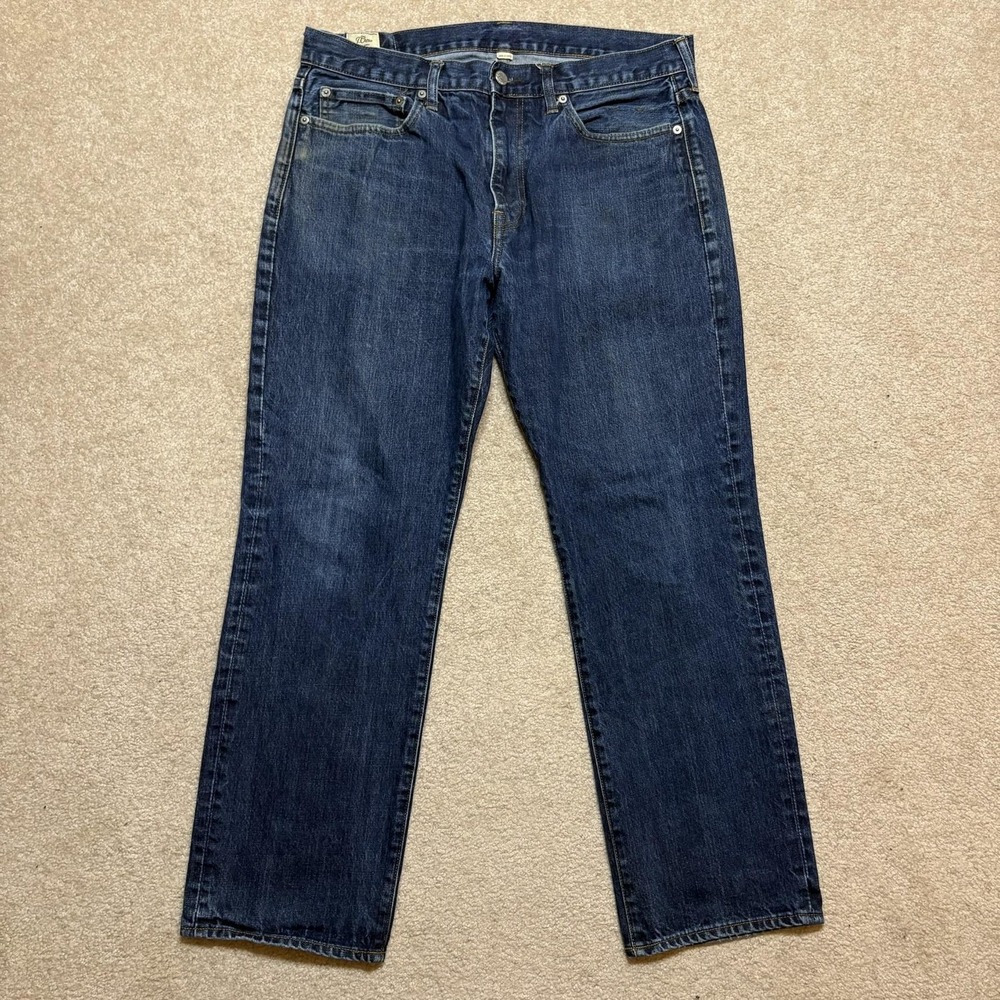 J Crew 1040 Jeans Mens 35x30 Blue Slim Straight Leg Japanese Kaihara Denim Pants